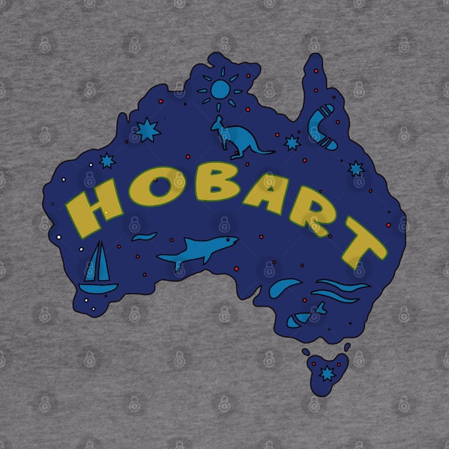 AUSTRALIA MAP AUSSIE HOBART by elsa-HD